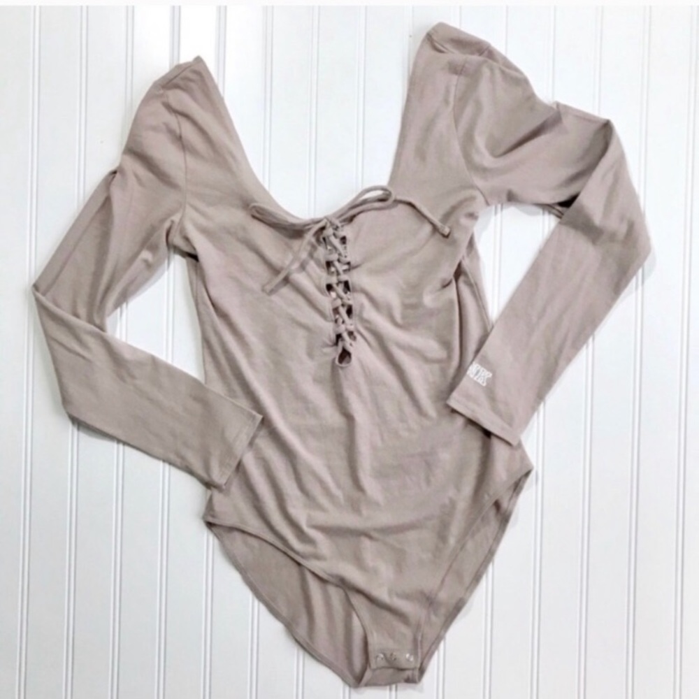 •VS PINK• lace up bodysuit